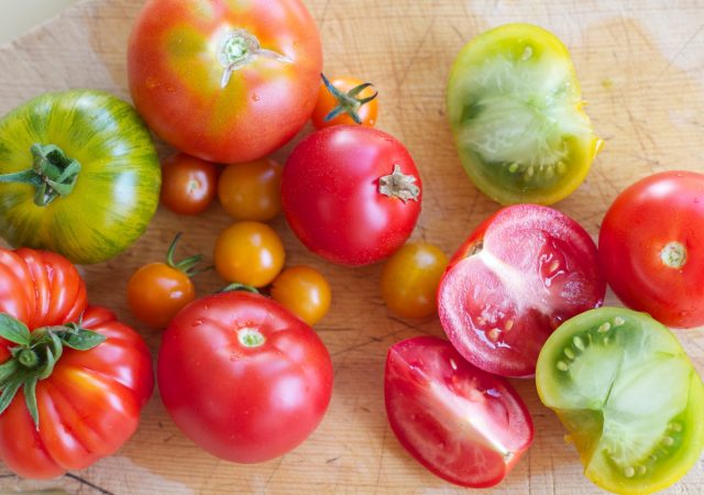 multicolored tomatoes