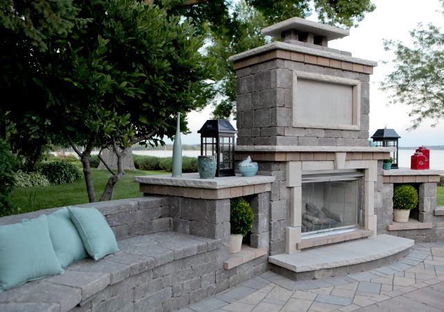 Landscape Designer Patio Fireplace design