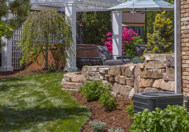 Natural Stone Retaining Wall