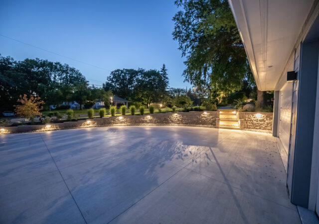 landscape wall and lighting