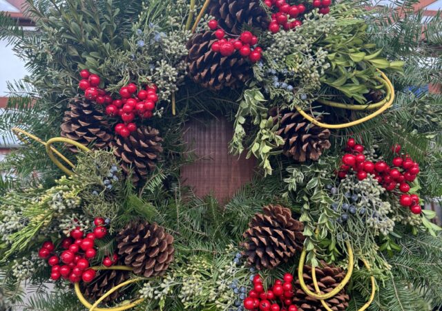 yellow twist wreath